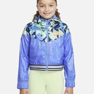 Nike Youth Blue and Green Patterned Jacket